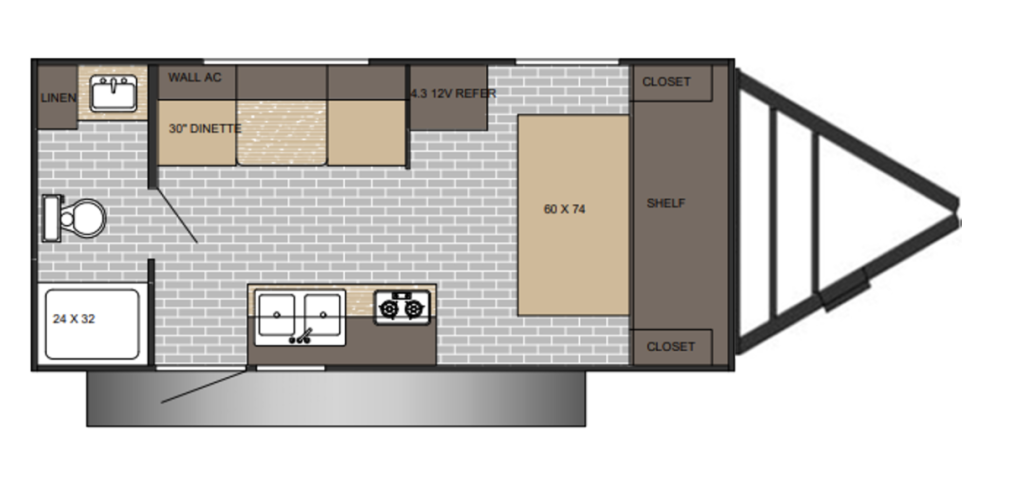 SunLite 19RB Floorplan
